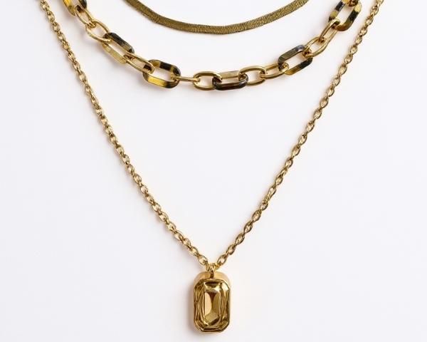 Gold chain, stacked necklace, rope chain necklace, necklace stack